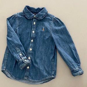 Ralph Lauren girls denim button down size 3T